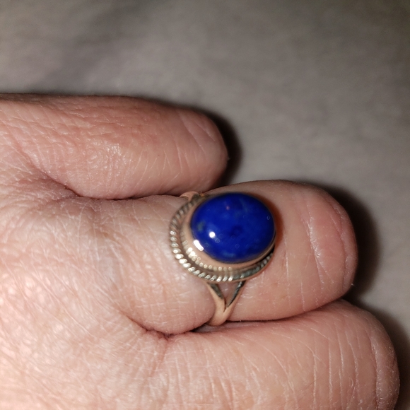 SS blue lapis ring - Picture 4 of 5